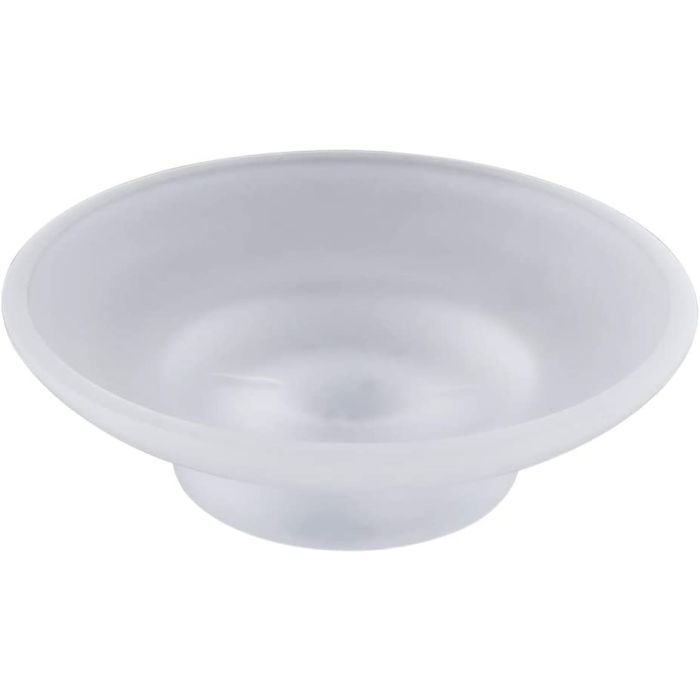 Replacement Glass Soap dish,Frosted Round Glass Soap Dish